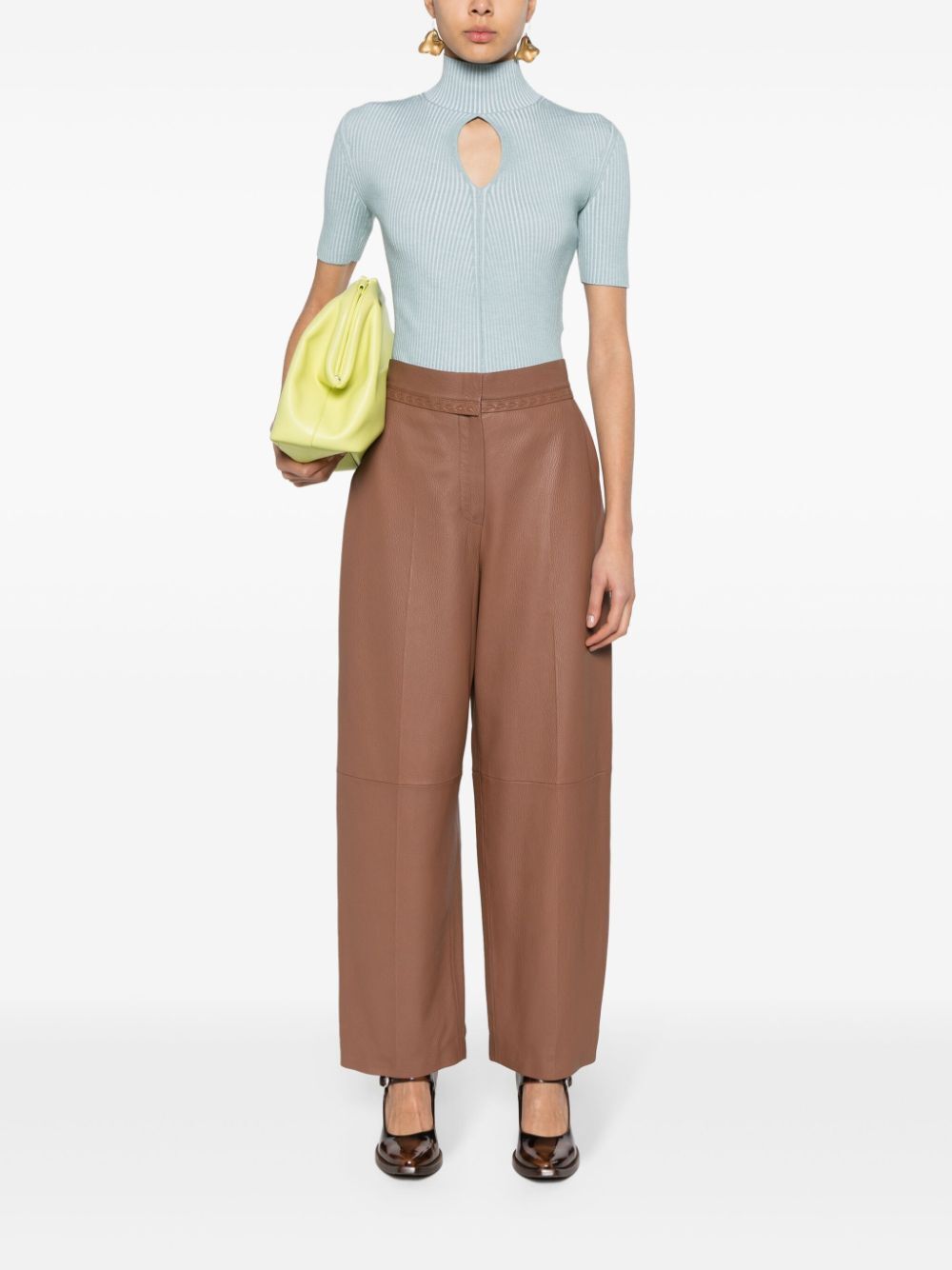 Fendi Women Pantaloni In Pelle by Luosophy