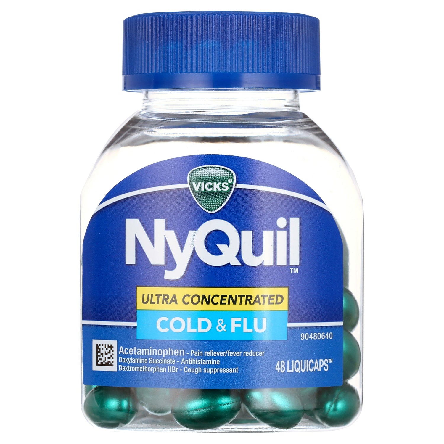 Vicks Cold &amp; Flu, Ultra Concentrated, Max Strength, Liquicaps by Pasteur Pharmacy