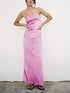 Spring Summer Women Clothing All Matching SexyCutout Design Silk Satin Texture Dress by Ragazza