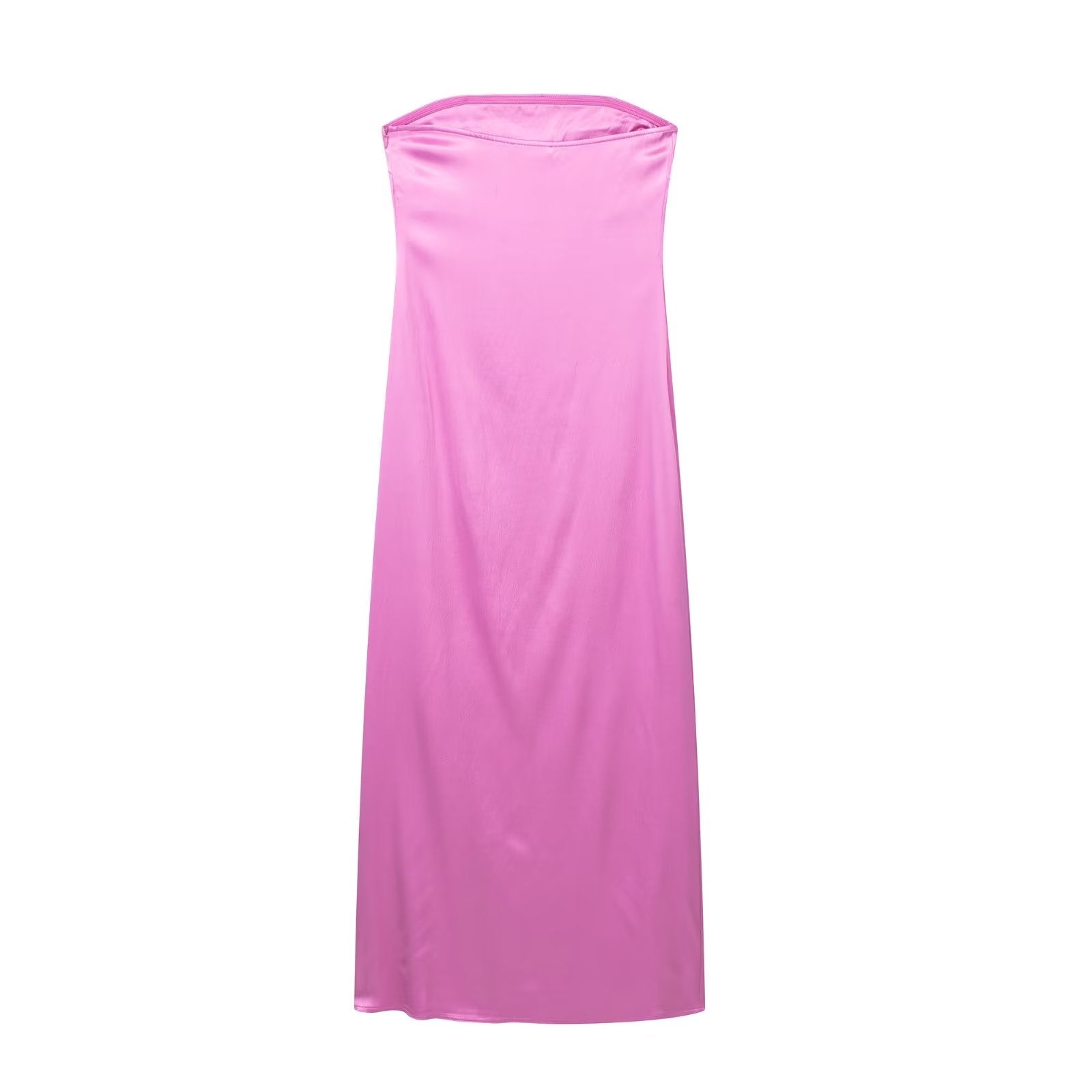 Spring Summer Women Clothing All Matching SexyCutout Design Silk Satin Texture Dress by Ragazza