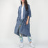 Autumn Winter Loose Lapels Half Sleeve Irregular Asymmetric Hem Long Denim Trench Coat Coat for Women by Ragazza