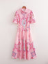 Women Clothing Ra Loose Casual Positioning Printed Shirt Dress Long Dress by Ragazza