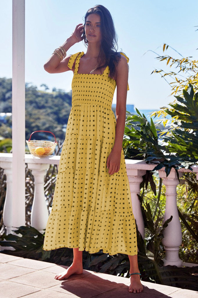 Dress Summer Women Dress Holiday Dress Spaghetti-Strap Floral Print by Ragazza