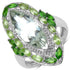 4.90 Carat Genuine Green Amethyst, Peridot and Chrome Diopside .925 Sterling Silver Ring by Bids.com