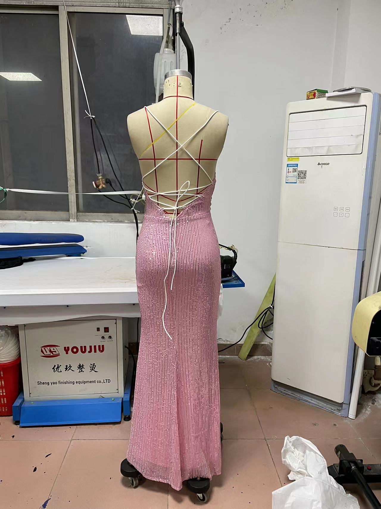 Spring Summer Dress Sleeveless Cami Dress Slim Fit Sheath Sequined Dress by Ragazza