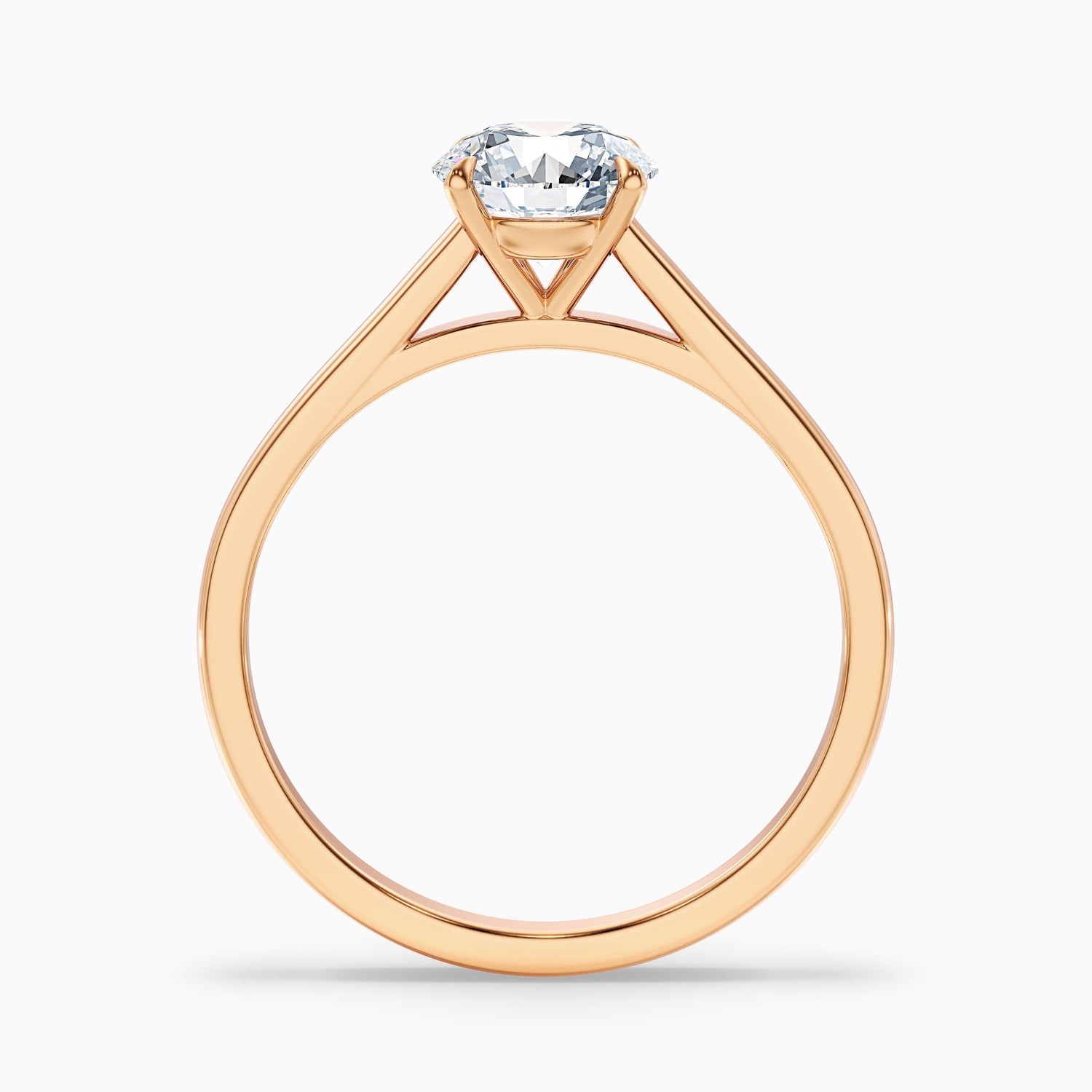 Anika 2 Carat Round Cut Solitaire Lab Grown Diamond Ring in 14k Rose Gold