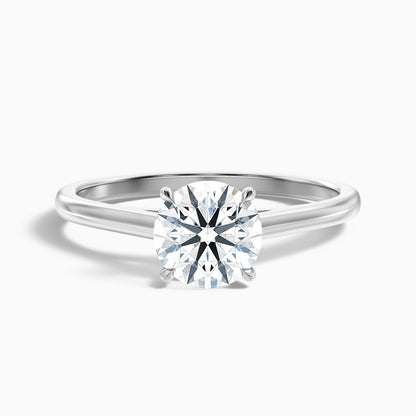Anika 3 Carat Round Cut Solitaire Lab Grown Diamond Ring in 18k White Gold