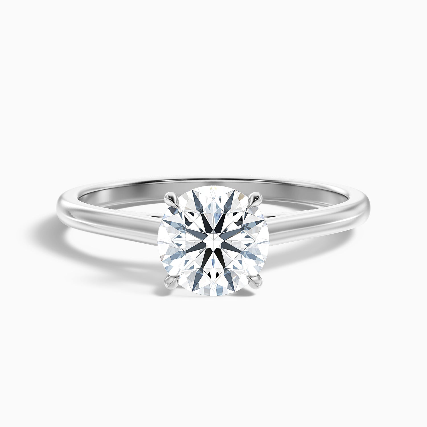Anika 4 Carat Round Cut Solitaire Lab Grown Diamond Ring in 14k Yellow Gold