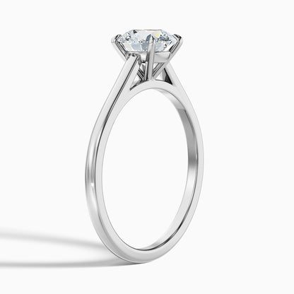 Nia 4.5 Carat Round Cut Solitaire Moissanite Engagement Ring in Platinum