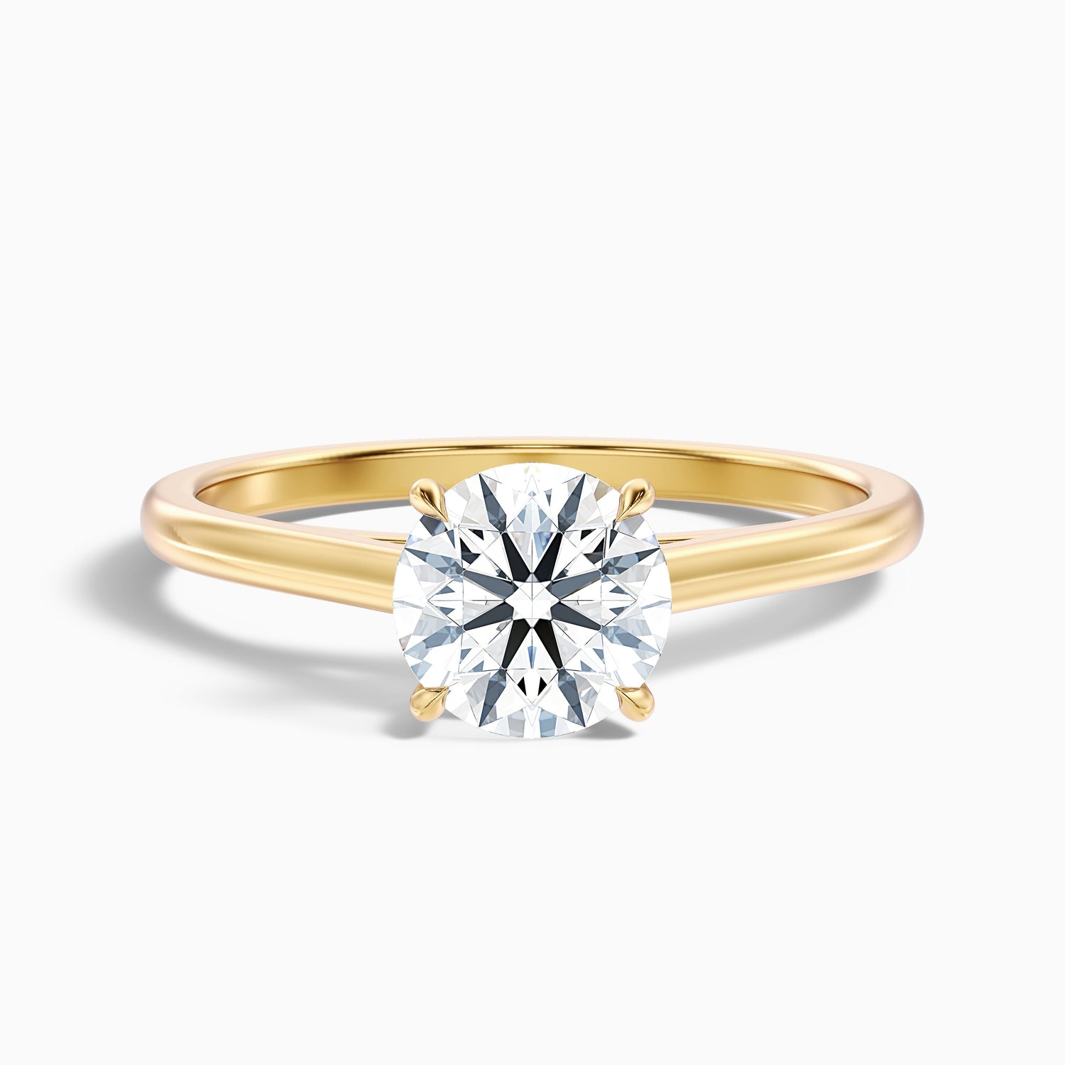 Nia 3.5 Carat Round Cut Solitaire Moissanite Engagement Ring in 925 Sterling Silver