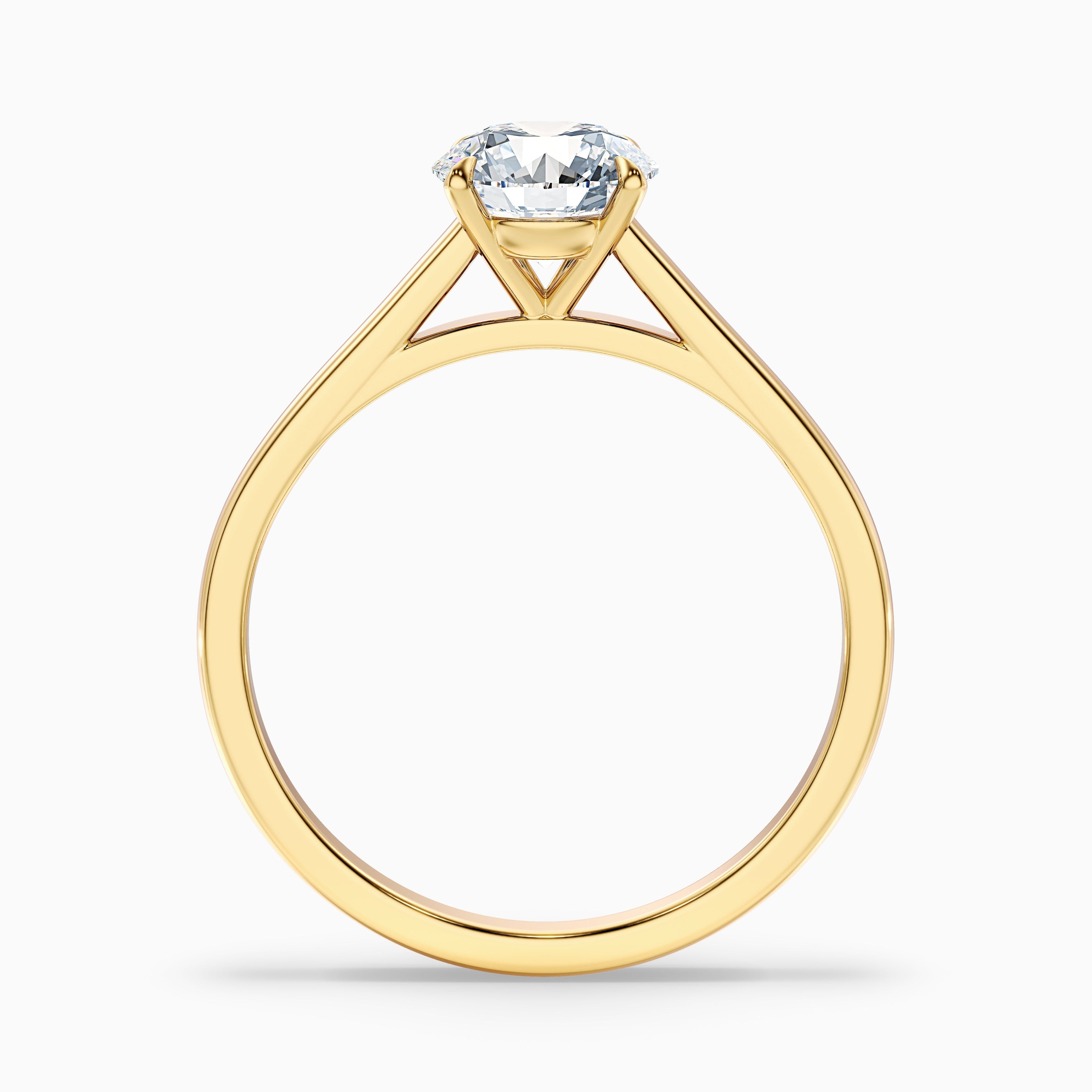 Anika 4 Carat Round Cut Solitaire Lab Grown Diamond Ring in Platinum