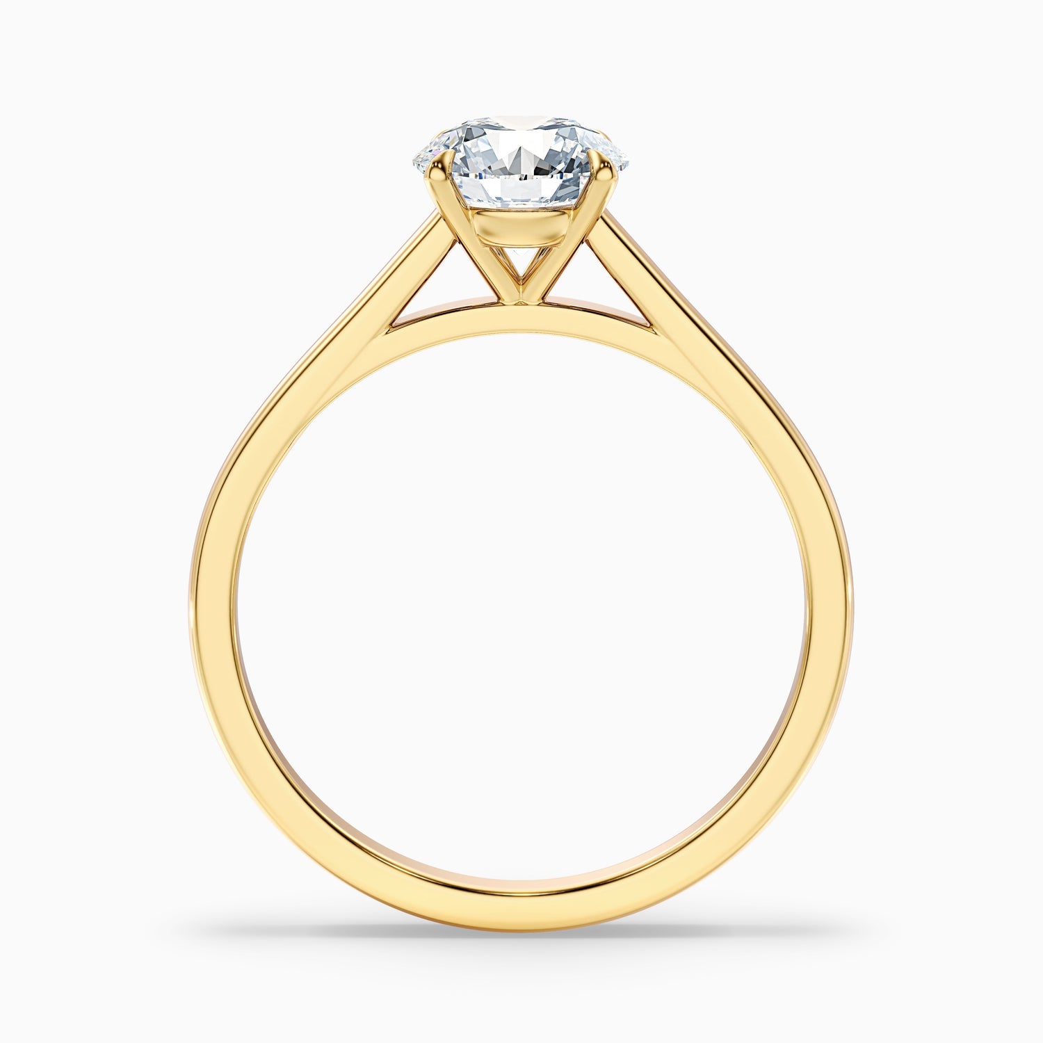 Anika 1 Carat Round Cut Solitaire Lab Grown Diamond Ring in 18k Rose Gold