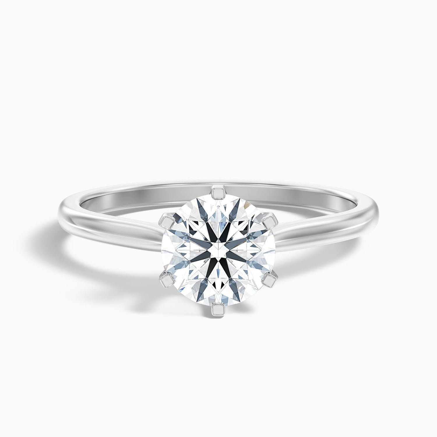 Amy 1.5 Carat Round Solitaire Lab Grown Diamond Ring in 10k Rose Gold