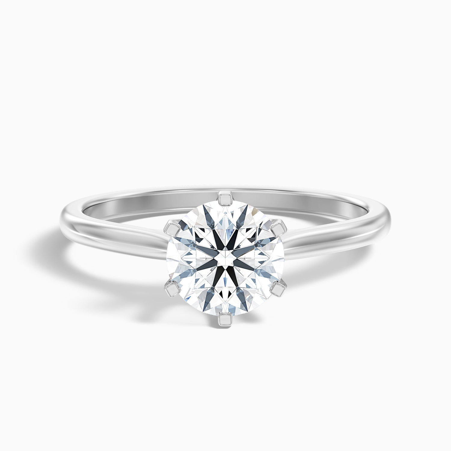 Elle 4.5 Carat Round Solitaire Moissanite Engagement Ring in 18k Rose Gold
