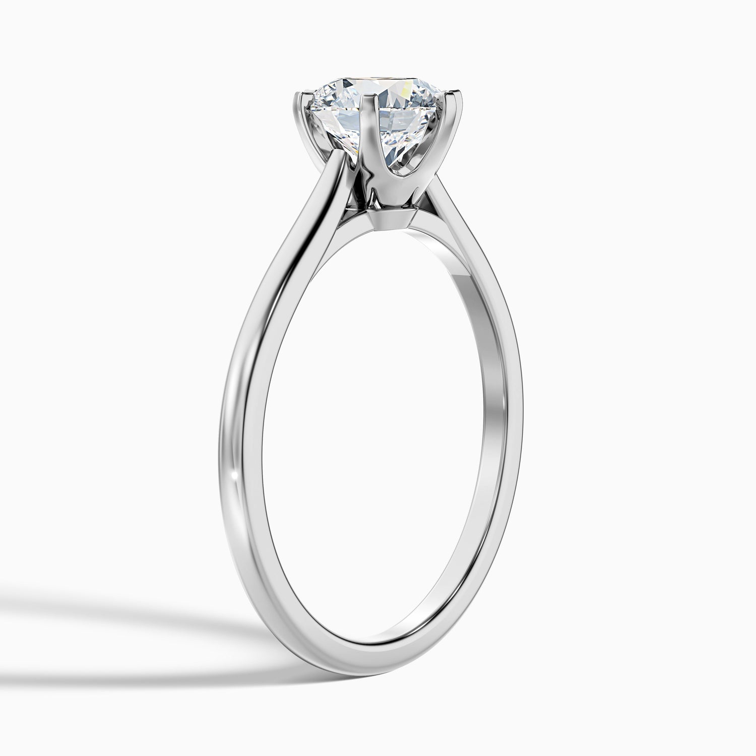 Amy 3 Carat Round Solitaire Lab Grown Diamond Ring in 925 Sterling Silver