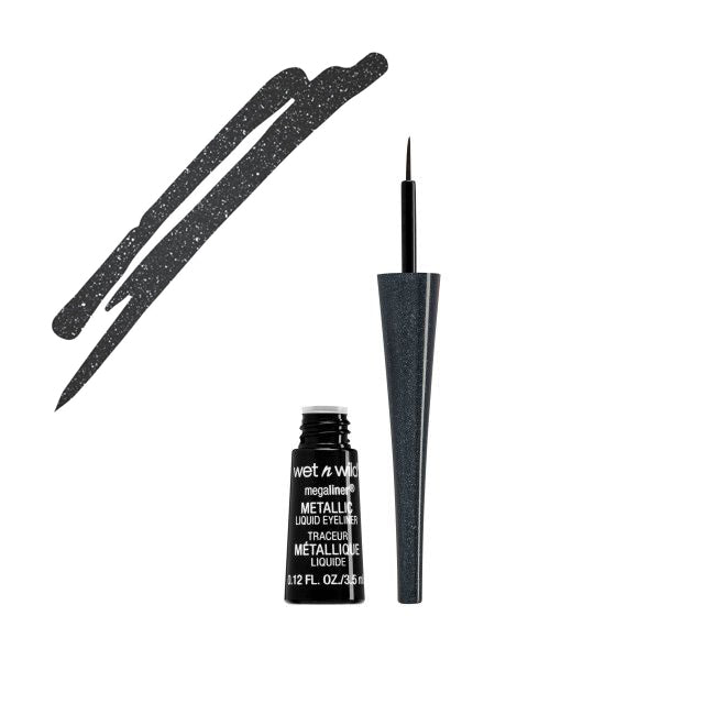 WET N WILD MegaLiner Metallic Liquid Eyeliner - Cosmic Black - DestGlow