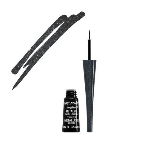 WET N WILD MegaLiner Metallic Liquid Eyeliner - Cosmic Black - DestGlow