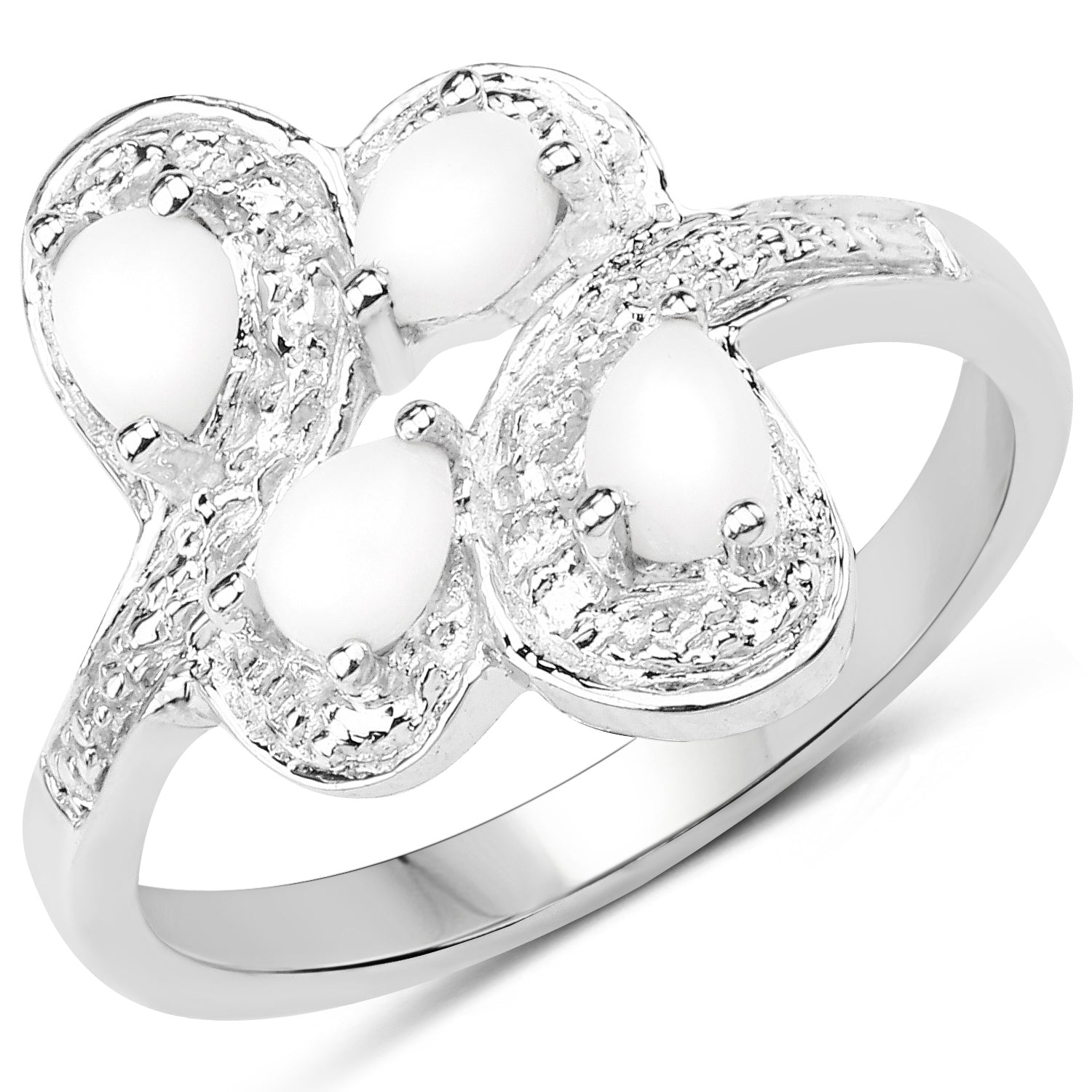 0.60 Carat Genuine Opal .925 Sterling Silver Ring  DestGlow