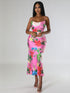 Summer Sleeveless Printed Backless Dress High-Grade Women Clothing by Ragazza