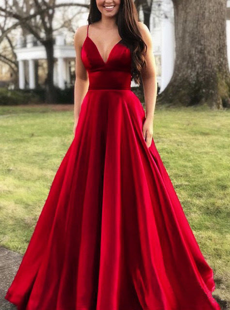 Summer Women Clothing Sexy V neck Dress Sling Solid Color Sleeveless Evening Dress by Ragazza
