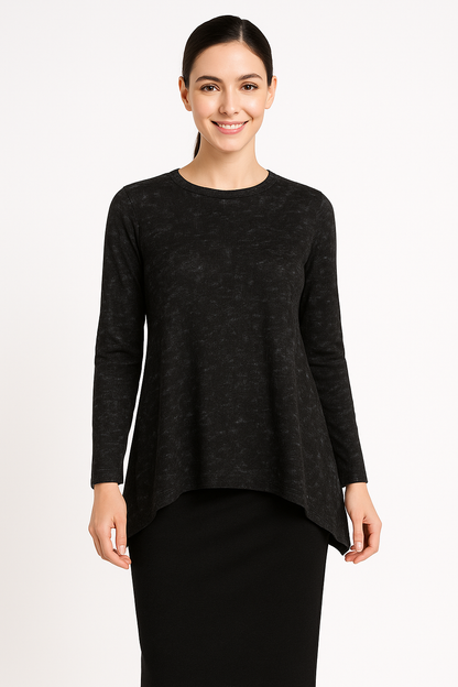 Relaxed Fit Modest 3/4 Sleeve Knee-Length Dress with Pockets by Kosher Casual USA