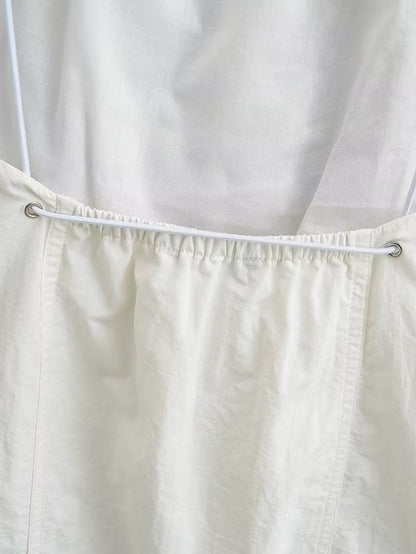 Summer Women Clothing Sexy Halter White Nylon Short Dress by Ragazza