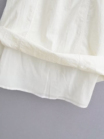 Summer Women Clothing Sexy Halter White Nylon Short Dress by Ragazza