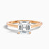 Ales 8 Carat Asscher Cut Solitaire Moissanite Engagement Ring in 18k Rose Gold  DestGlow