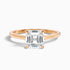 April 1.5 Carat Asscher Cut Solitaire Lab Grown Diamond Ring in 10k Rose Gold  DestGlow