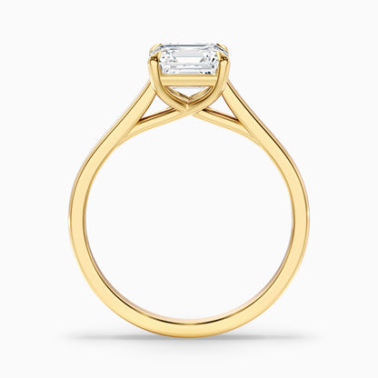 April 2.5 Carat Asscher Cut Solitaire Lab Grown Diamond Ring in Platinum