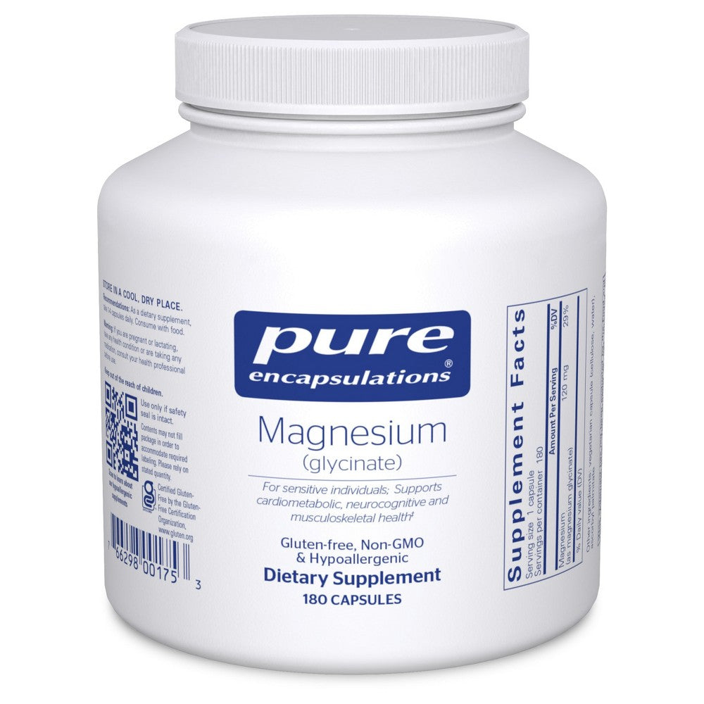 Pure Encapsulations Magnesium Glycinate 120 Mg, 180 Capsules by Pasteur Pharmacy