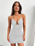 Summer Dress Women Clothing Sexy Suspender Dress Lace Up Cutout Hip Dress by Ragazza