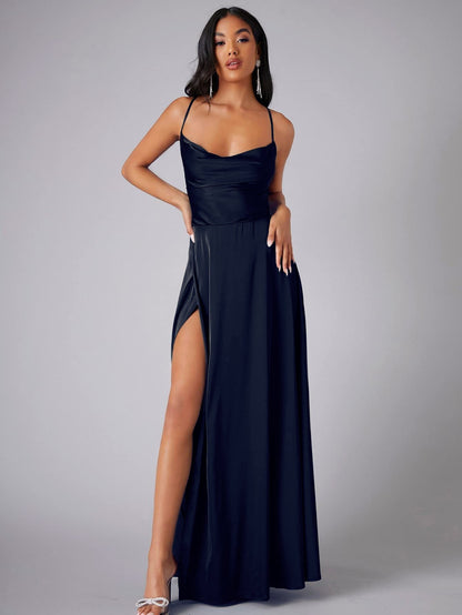 Women Clothing Sexy Slimming Slim Fit Backless Suspenders Waist Tight Formal Dress by Ragazza
