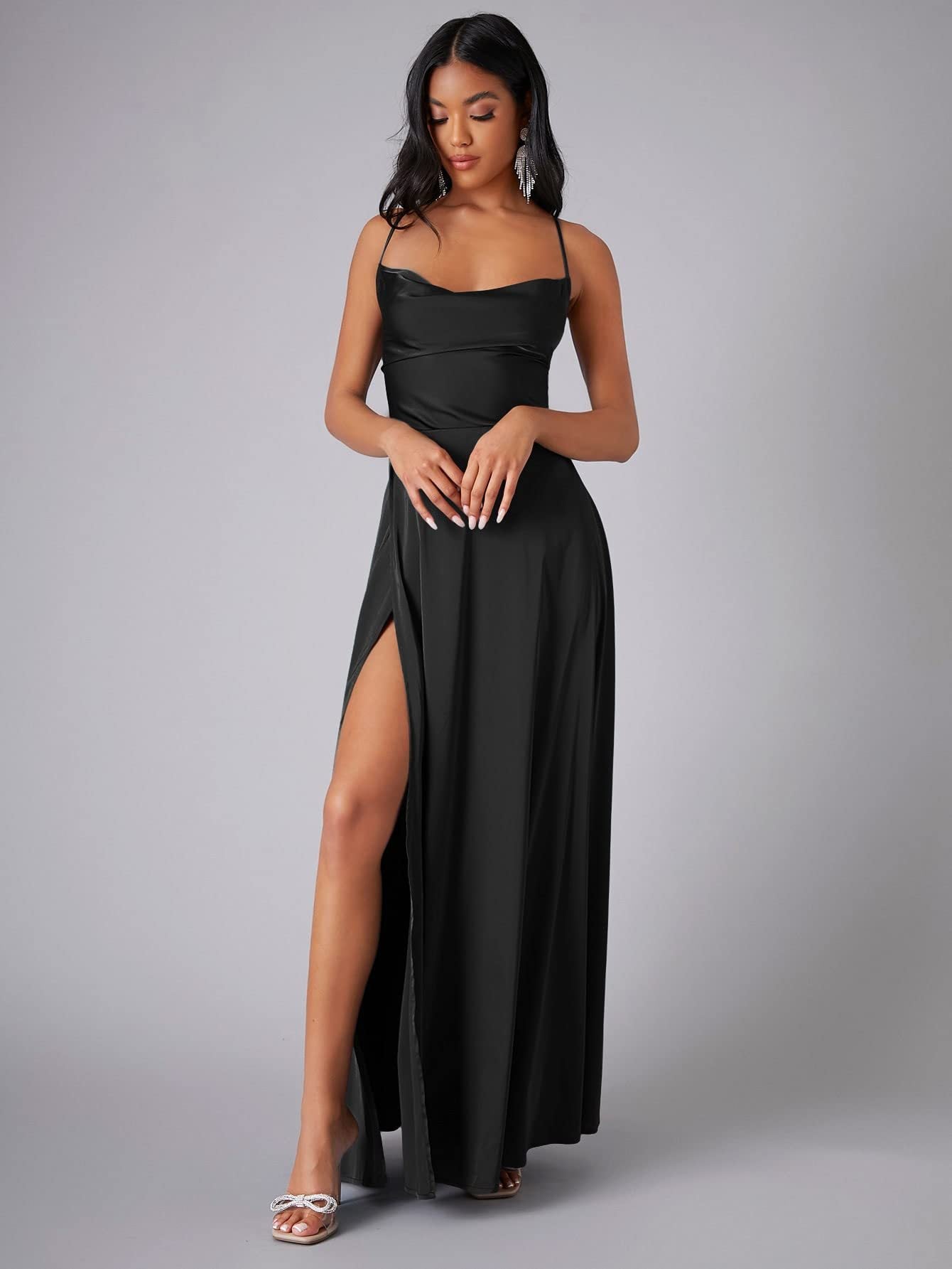 Women Clothing Sexy Slimming Slim Fit Backless Suspenders Waist Tight Formal Dress by Ragazza