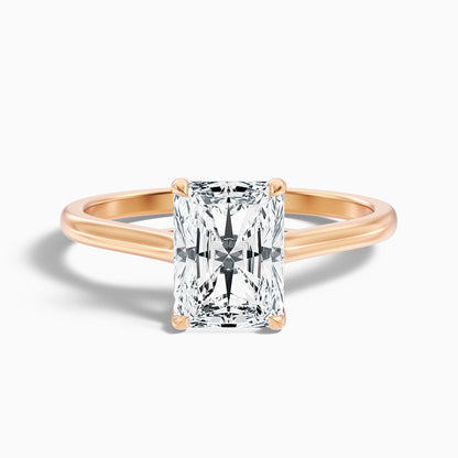 Adel 10 Carat Radiant Cut Solitaire Moissanite Engagement Ring in 10k Rose Gold  DestGlow