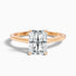 Adel 10 Carat Radiant Cut Solitaire Moissanite Engagement Ring in 10k Rose Gold  DestGlow