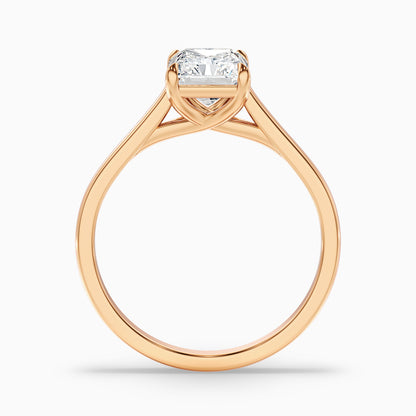 Daisy 3 Carat Radiant Cut Solitaire Lab Grown Diamond Ring in 18k White Gold