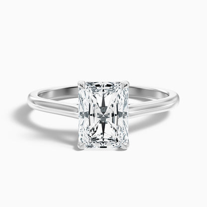Alia 4 Carat Radiant Cut Solitaire Moissanite Engagement Ring in 10k Rose Gold