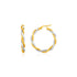 Two-Tone Twisted Wire Round Hoop Earrings in 10k Yellow and White Gold by Bids.com