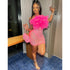 Summer Women Clothing Sexy Feather Mesh Drilling Chest Wrapped Dress Women by Ragazza