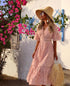 Summer Women Clothing V Neck Short Sleeve Hollow Out Cutout Single Breasted Lace Dress by Ragazza