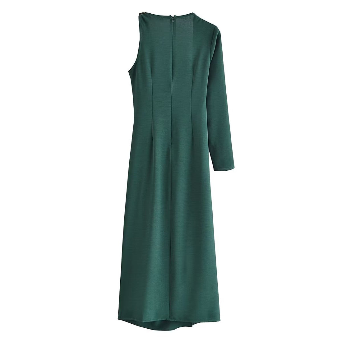 Women Elegant Tint Metal Ornament Asymmetric Dress by Ragazza