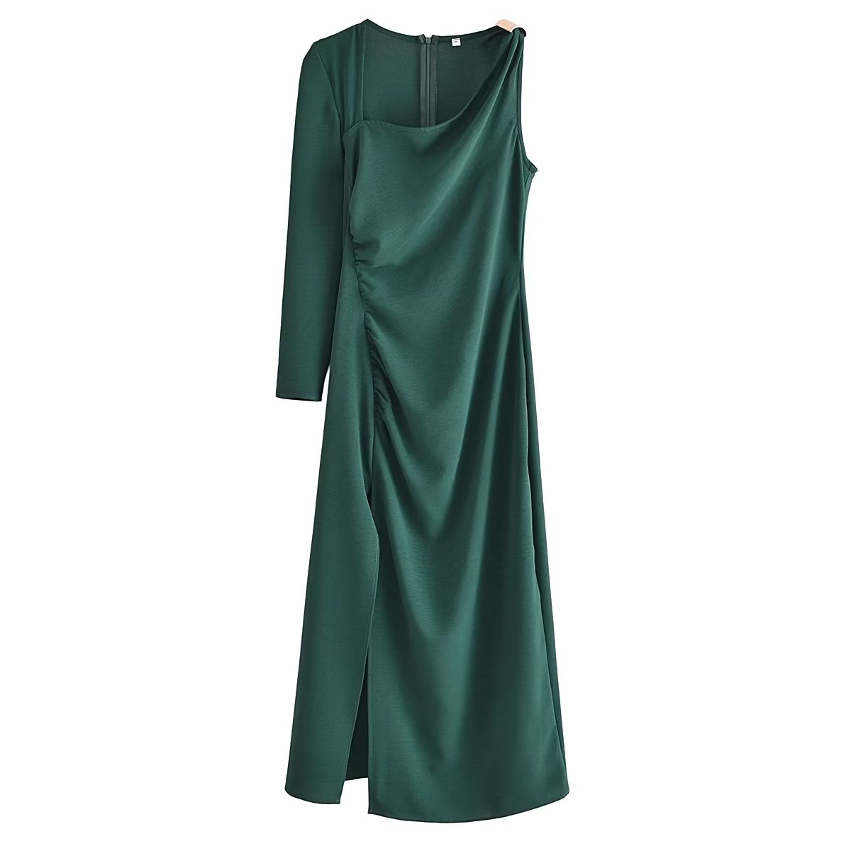 Women Elegant Tint Metal Ornament Asymmetric Dress by Ragazza