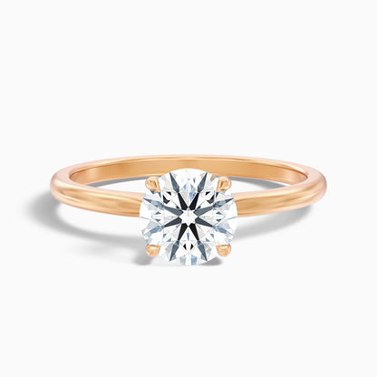 Zoey 5.5 Carat Round Solitaire Moissanite Engagement Ring in 10k White Gold