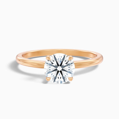 Diana 3 Carat Round Solitaire Lab Grown Diamond Ring in 10k White Gold