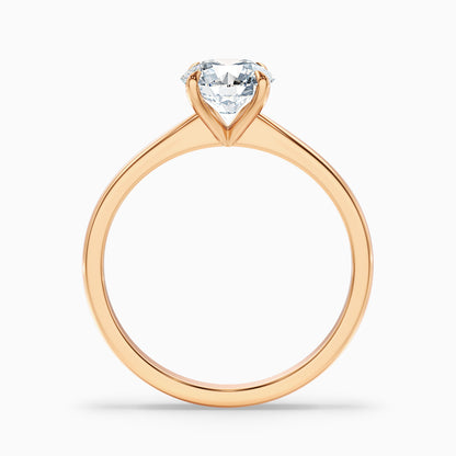 Diana 2.5 Carat Round Solitaire Lab Grown Diamond Ring in 14k Rose Gold