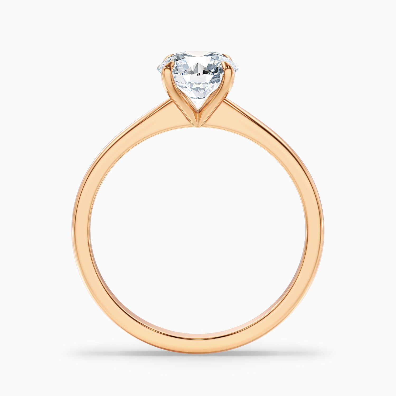 Zoey 1.5 Carat Round Solitaire Moissanite Engagement Ring in 14k Yellow Gold