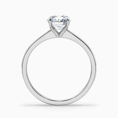 Zoey 2 Carat Round Solitaire Moissanite Engagement Ring in 925 Sterling Silver