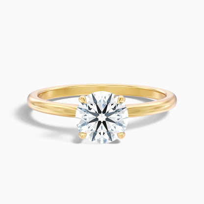 Zoey 1 Carat Round Solitaire Moissanite Engagement Ring in 14k Rose Gold