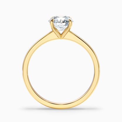 Diana 4 Carat Round Solitaire Lab Grown Diamond Ring in Platinum